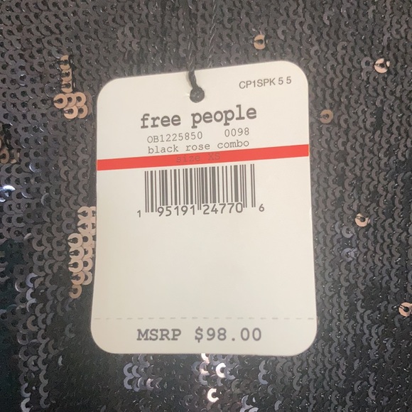 Free people black rose combo sequin dress - Picture 3 of 9